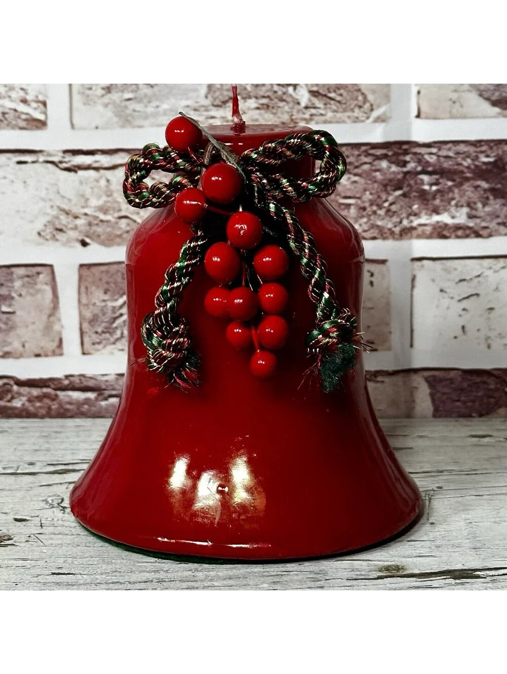 NOS! Vintage 1970’s PAUL HOGE Wax Red Christmas Bell Candle 6” Made In U.S.A.